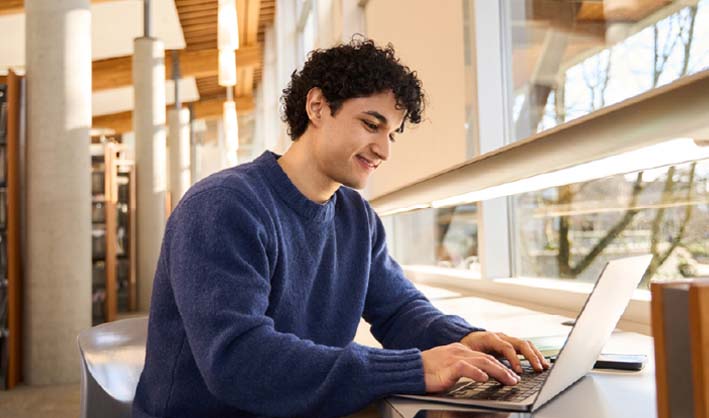 Student Working on Computer